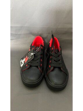 Disney Minnie Mouse Black & Red Sneakers Size 6 Non-Leather All Manmade Material
